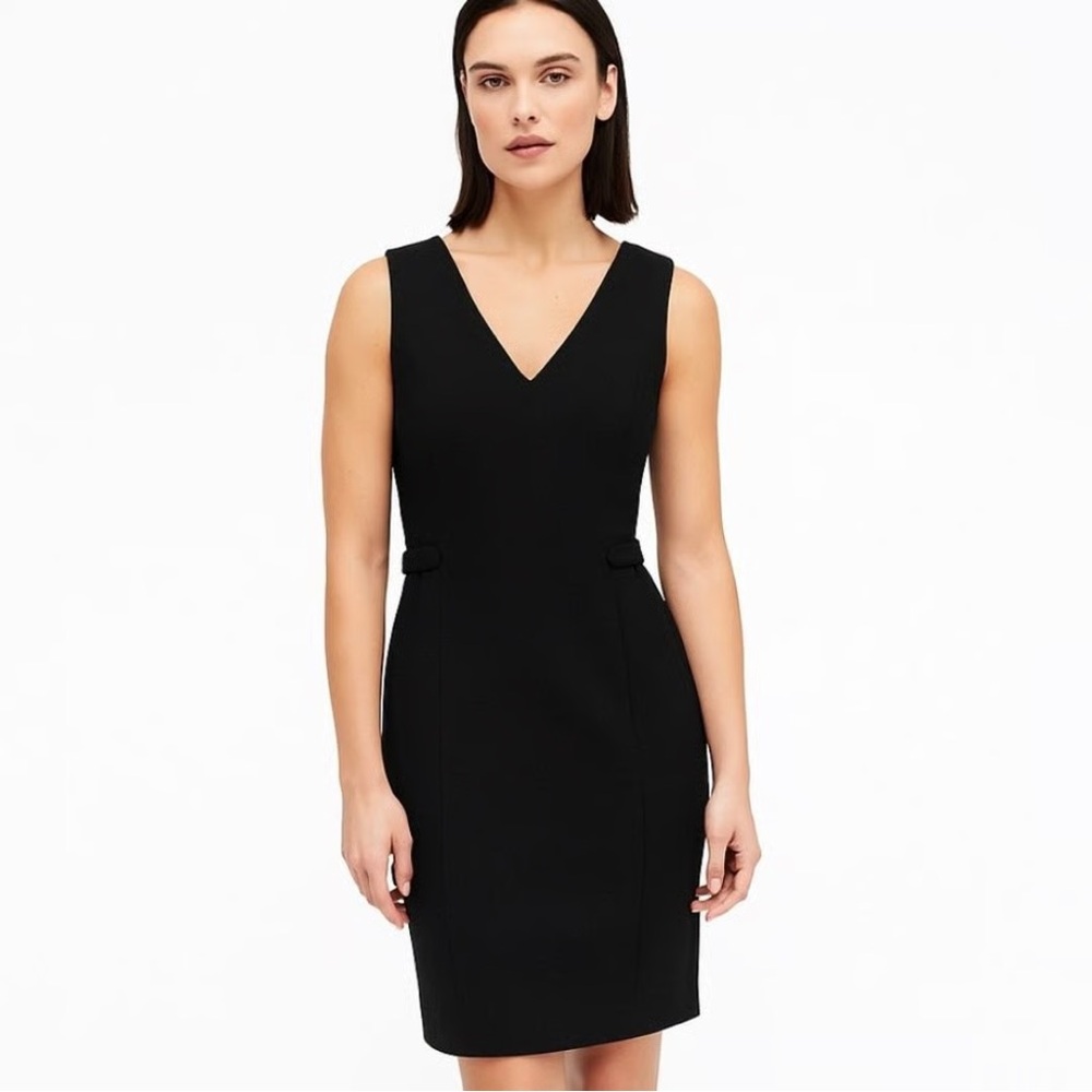 MM Lafleur Black V-Neck Rachel Dress (F-024)